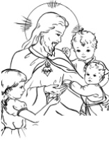 Sagrado Coração de Jesus com as crianças
