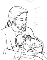 Sagrado Coração de Jesus consola o menino que chora